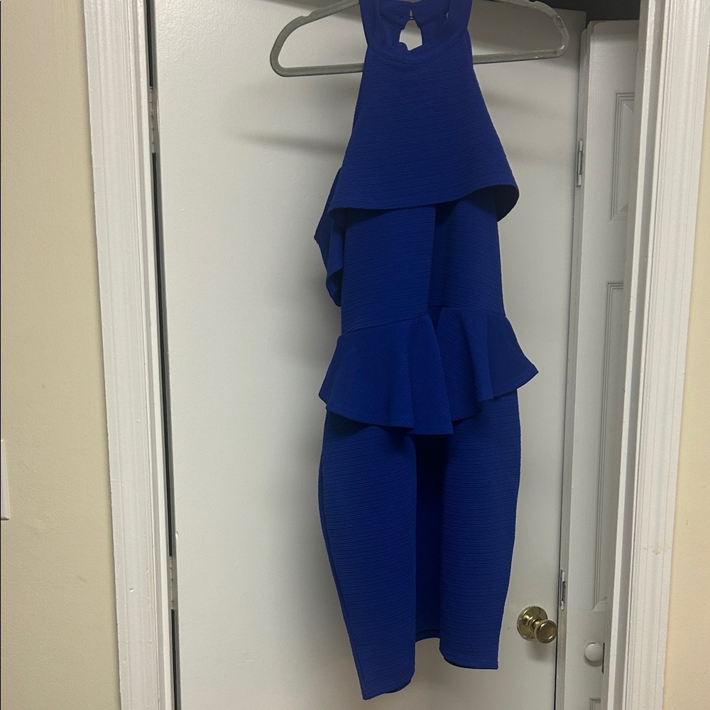 Elegant Blue Midi Dress